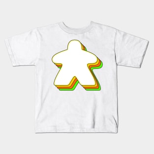 Colorful Board Game Meeple Kids T-Shirt